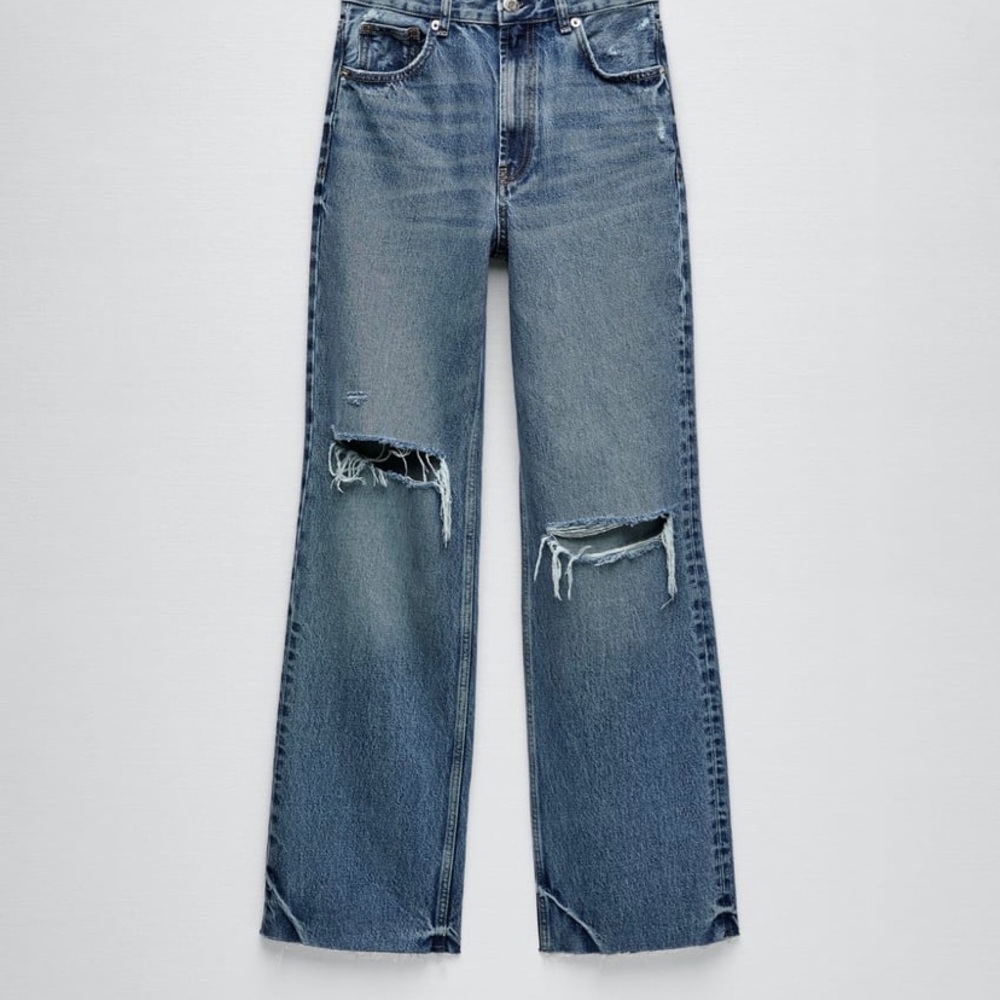 Ripped Wide Leg Jeans